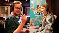 Mikko Kurenlahti ja Hilkka Nevala Horisontti-ohjelmaa tekemässä.