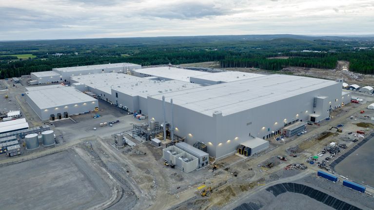 Northvoltin tehdas kuvattuna vuonna 2022.