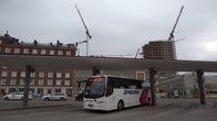 ExpressBus-pikavuoro Tampereen linja-autoasemalla 26. maaliskuuta.
