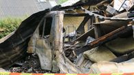 Tesomalla palanut omakotiltalo, palanut matkailuauto