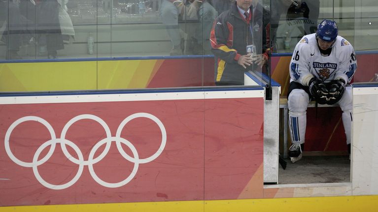 Jussi Jokinen Torinon olympiafinaalissa.