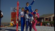 Suomen kultamitalijoukkue Calgaryn joukkuemäessä 1988