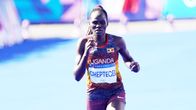 Rebecca Cheptegei Pariisin olympiamaratonilla.