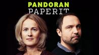 MOT:n toimittajat Minna Knus-Galán ja Jyri Hänninen, taustalla teksti Pandoran paperit