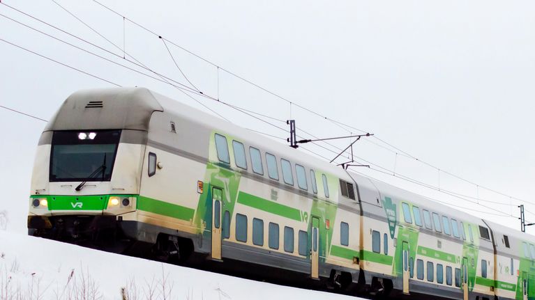 Matkustajajuna menossa kohti Jyväskylää.