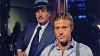 Paul Newman ja Robert Redford elokuvassa Puhallus (1973).