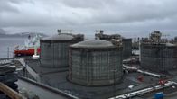 Equinorin maakaasujalostamo Melkøyan saarella. Hammerfest, Pohjois-Norja, toukokuu 2015.
