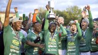 Ekenäs IF jublar över segern fotbollsettan 2023.
