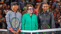 Naomi Osaka, Billie Jean King och Serena Williams.