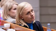 Suomen ulkoasiainministeri Elina Valtonen Kokoomuksen eduskuntaryhmän kesäkokouksessa Vaasassa.