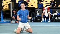 Harri Heliovaara celebrates winning the Men's Doubles final match at the Australian Open in January 2025.