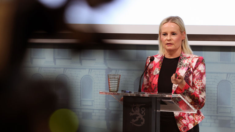 Valtiovarainministeri Riikka Purra.