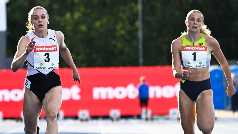 Lotta Kemppinen och Nora Lindahl duellerar i Esbo i augusti 2026.