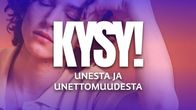 KYSY! Unesta ja unettomuudesta -ohjelman logo.