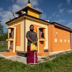 Photo shows a Hindu temple in Sipoo.
