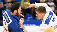 Suomalainen judoka ottelee kansainvälisessä kilpailussa.