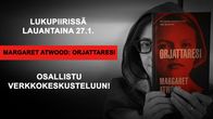 Kaisa Pulakka pitää Margaret Atwoodin teosta Orjattaresi puoliksi kasvojen päällä