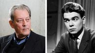 Kuvaparissa kirjailija Paul Auster ja  kirjailija Pentti Saarikoski