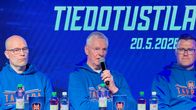 Fredrik Norrena, Kari Jalonen och Janne Vuorinen på Tapparas pressinfo.