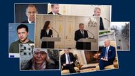 Kuvakombo jossa näkyy mm. presidentti Sauli Niinistö, Sanna Marin, Biden. Liittyvät Suomen Nato-kevääseen