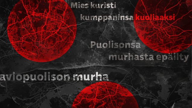 Kuvituskuva, jossa näkyy Helsingin, Turun ja Tampereen karttoja, sekä nostoja otsikoista. 