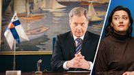 Kuvakombo. Vasemmalla presidentti Sauli Niinistö ja oikealla toimittaja Aliisa Ristmeri.