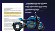 Kuvassa Verge Motorsin pyörä ja ote Verge Motorcycles OÜ:n tilintarkastuskertomuksesta.