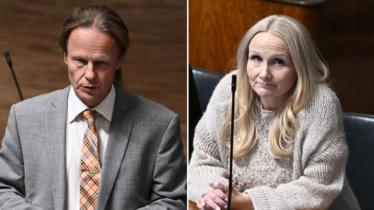 Kahden kuvan yhdistelmässä kansanedustajat Juha Eerola ja Kaisa Garedew.