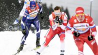 Matti Heikkinen på den tredje etappen i stafetten  i Seefeld.