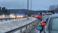 Liikenneonnettomuus Tampereen Läntinen kehätie Pirkkalan kohdalla.
