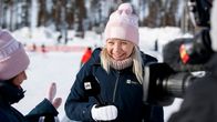 Kaisa Mäkäräinen asiantuntijana ampumahiihtokisassa.