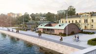 Turun Vaakahuone-rakennus arkkitehdin havainnekuvassa.