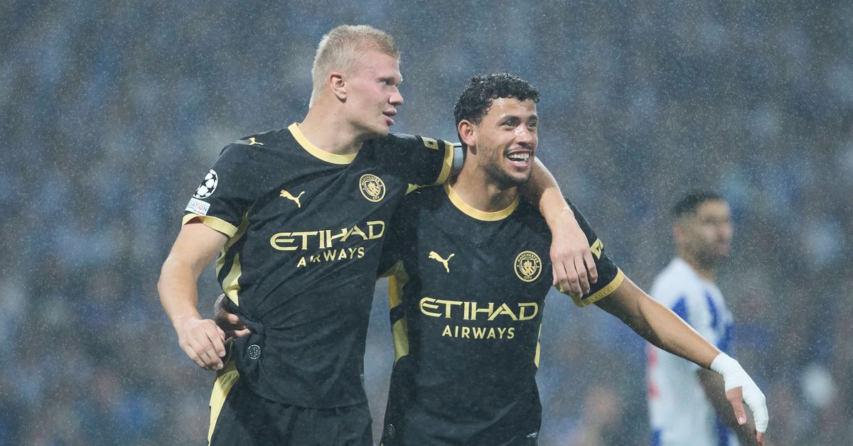 Erling Haaland i toppform då Champions League startade: gjorde båda målen i Manchester Citys bortaseger