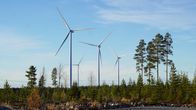 Vindmöllor i vindkraftspark i Pyhäntä