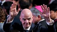 Gianni Infantino oli paikalla Kolumbian presidentin Abelardo de la Espriellan virkaanastujaisissa 7. elokuuta 2026.