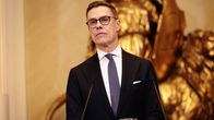 Tasavallan presidentti Alexander Stubb tiedotustilaisuudessa.