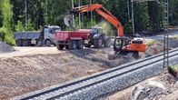 Junarataa kunnostetaan Lappeenrannan Yllikkälässä
