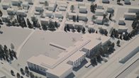 Puistolan Suuntimotien uuden parakkikoulun havainnekuva.