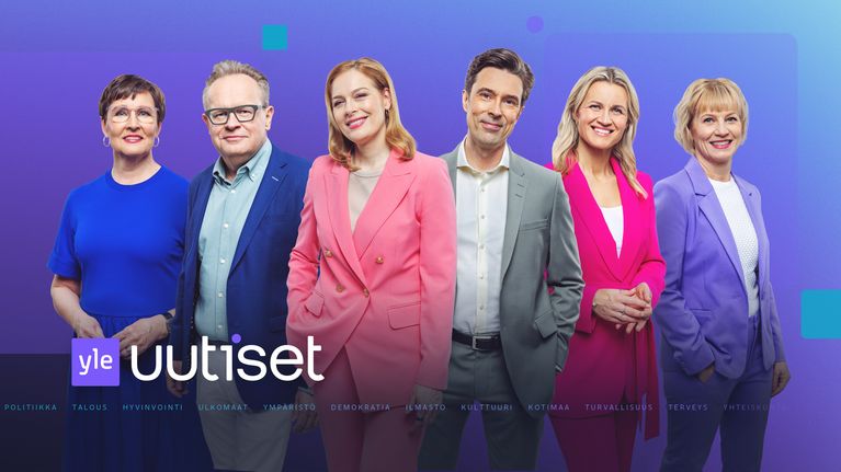 Yle Uutisten uuden ilmeen mukainen kuva logolla. 