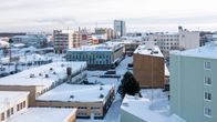 Ilmakuva Kemin keskustasta helmikuussa 2022