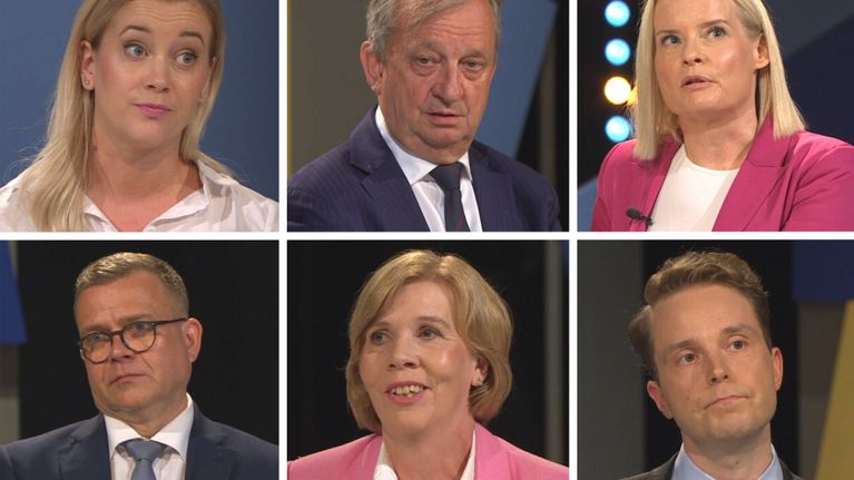 Läget i Gaza satte fart på partiledarna i Svenska Yles valdebatt – se ...