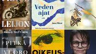 Kuva kuuden tietokirjallisuuden Finlandia-ehdokkaaana olevan kirjan kansista 2025.