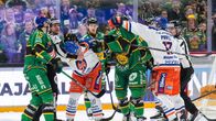 Ishockeyspelare buffas.