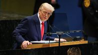 Donald Trump puhumassa YK:ssa.