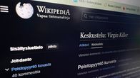 Wikipedian etusivu, jossa poistopyyntö kuvasta.