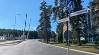 Kasarminkadulle osoittava katukyltti Kouvolassa.