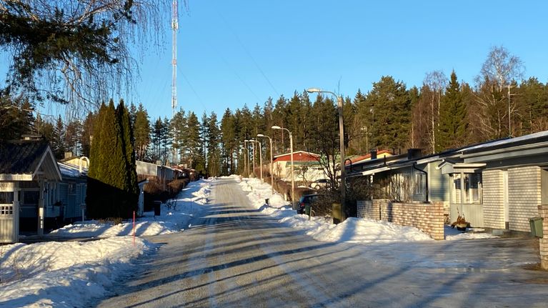 Paavontie Varkaudessa. 