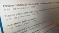 Lähikuva tietokoneen ruudusta jossa näkyy uutisotsikoita