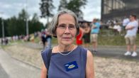 Maria Närhinen seisoo Mikkelin raviradan ulkokatsomossa St Michel-ravien aikaan heinäkuussa 2024.