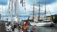 Tall Ships Races -laivoja Turun Aurajoessa 2024.